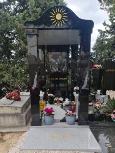 Monument avec lithogravure et photo laser